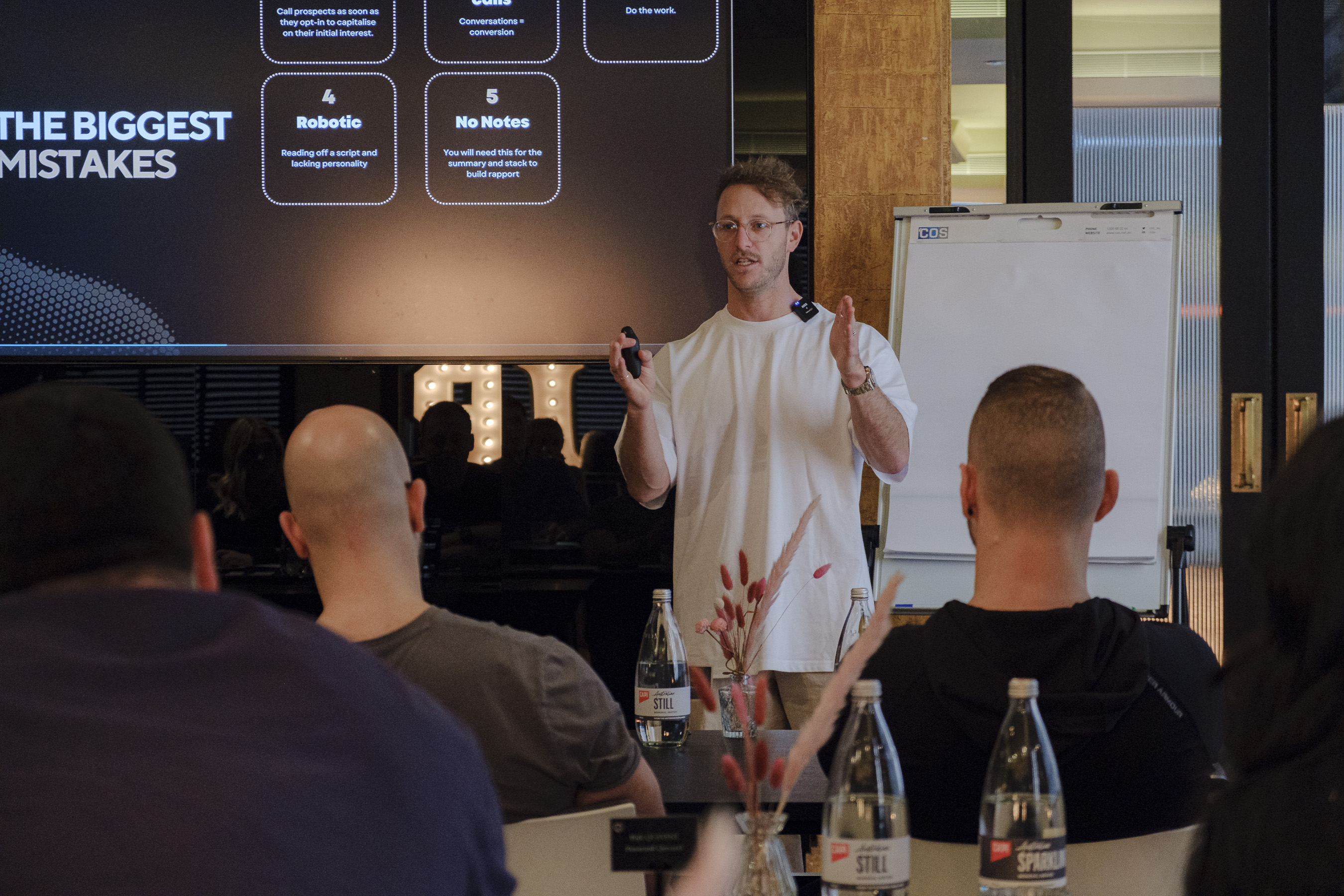 Brando teaching at a Kaizen workshop